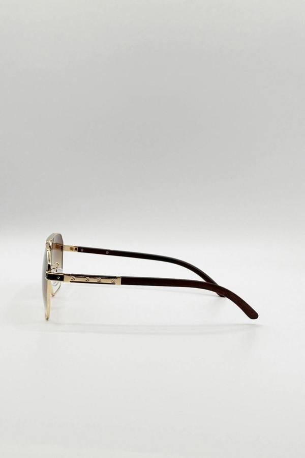 Retro Square Sunglasses in Brown - svnx