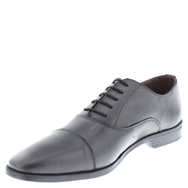 Thomas Crick Men's Leather Lace Up Oxford Cap Shoes