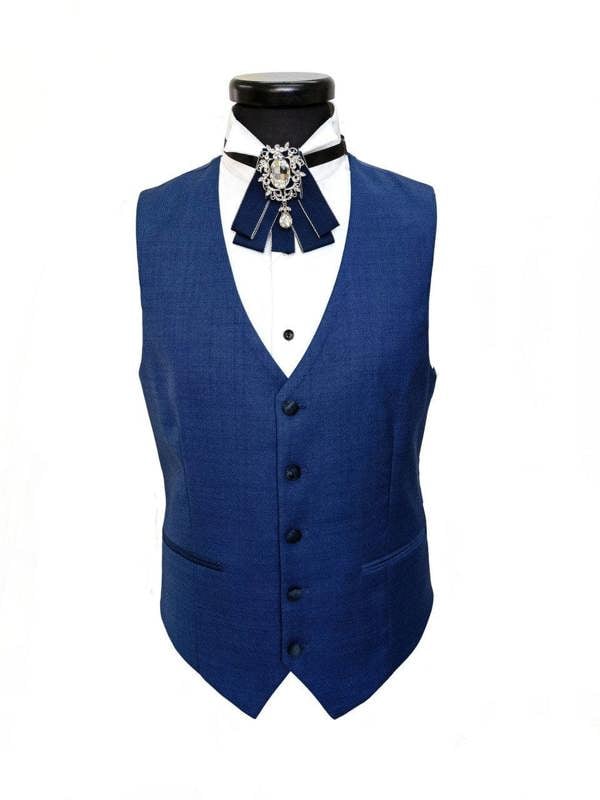 Blue 3-Piece Tuxedo Waistcoat