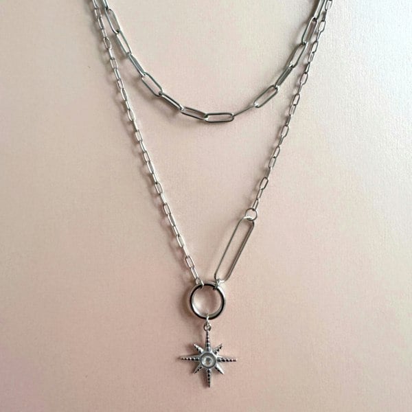 Luxe Tones Sahara Luxe Double Layer Starburst Pendant Necklace