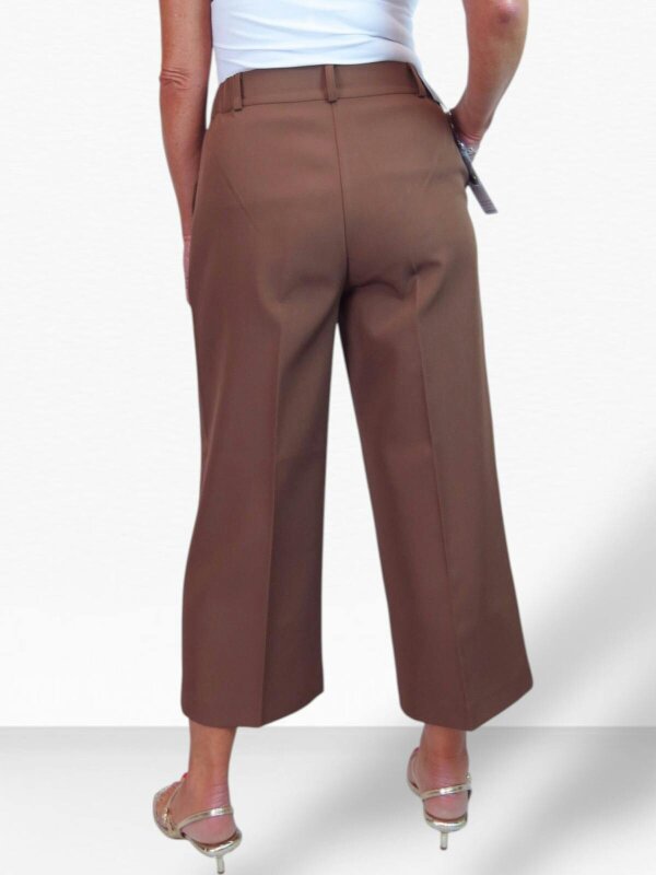 Paulo Due Womens Wide Leg Cropped Tailored Trousers