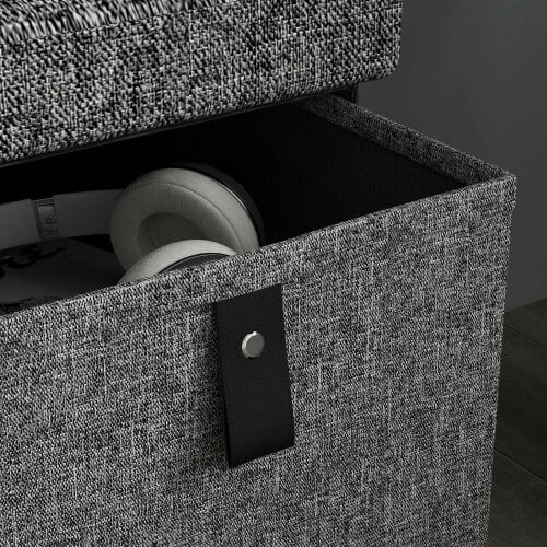 Wyld Haus Varare Dark Grey Fabric 6 Drawer Shoe Storage Bench With Cushioned Seat