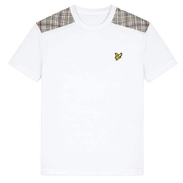 Lyle & Scott Check Panelled T-Shirt White