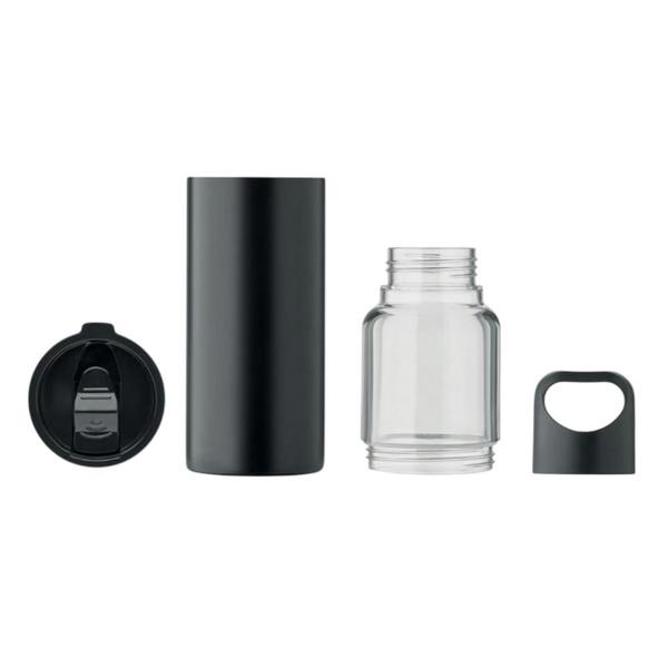 MidOcean Dualuse 2 in 1 610ml Water Bottle - Black - 