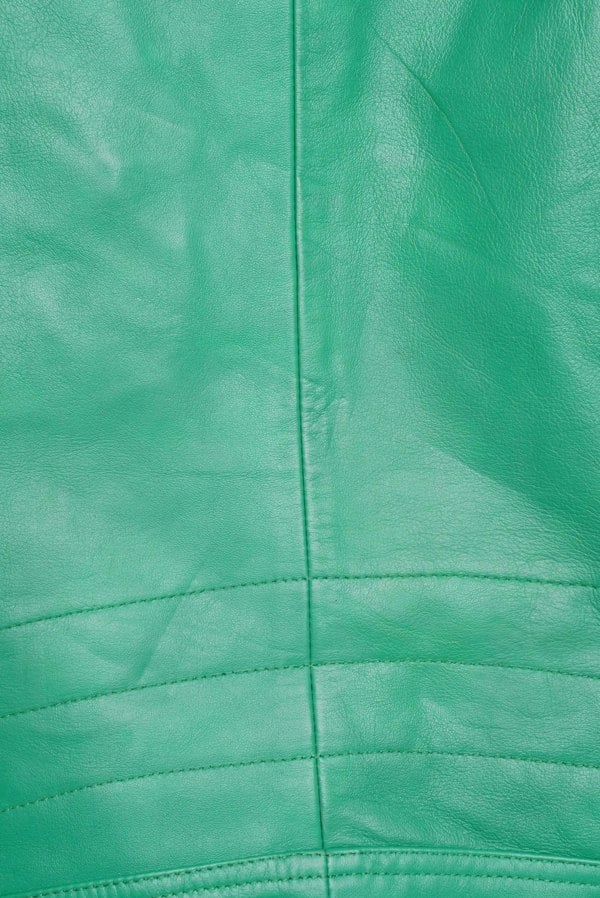 Pelle D’annata Ladies Real Leather Biker Jacket - Cool Green
