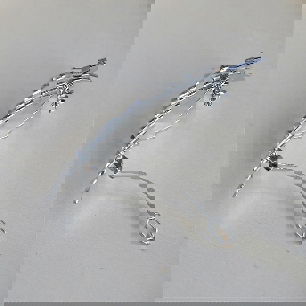 silver star hair clip side