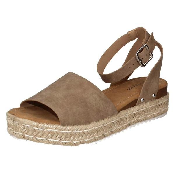 Savannah Ladies Savannah Wedge Mule Wide Fit Sandals F12039