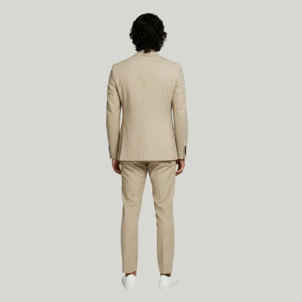 Harry Brown London Adam Wool Tweed Two Piece Suit in Ecru