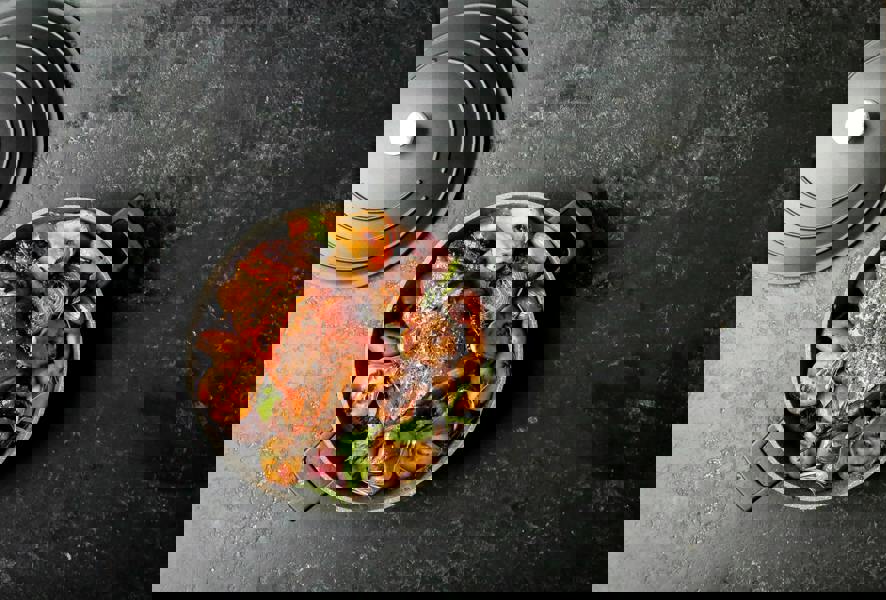 MasterClass 5L Large Cast Aluminium Casserole Dish with Lid, Black, 28cm