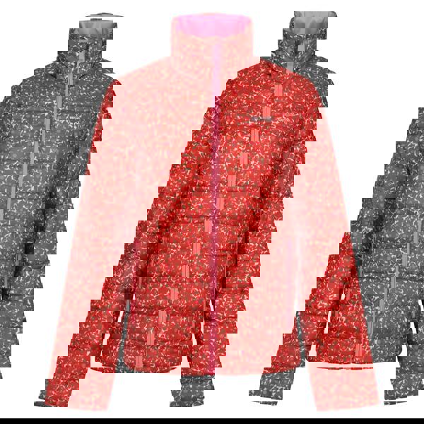 Regatta Womens/Ladies Orla Kiely Berry Bubble Baffled Padded Jacket - Red - 