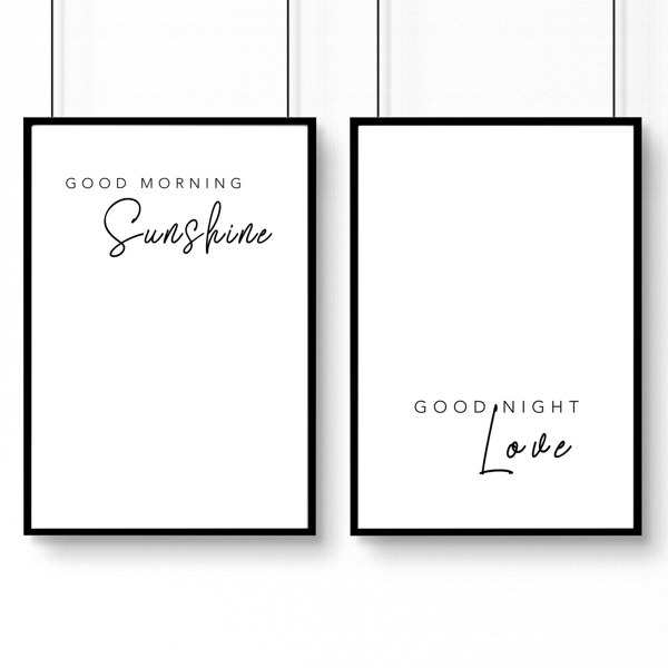 First anniversary gifts | set of 2 bedroom wall prints