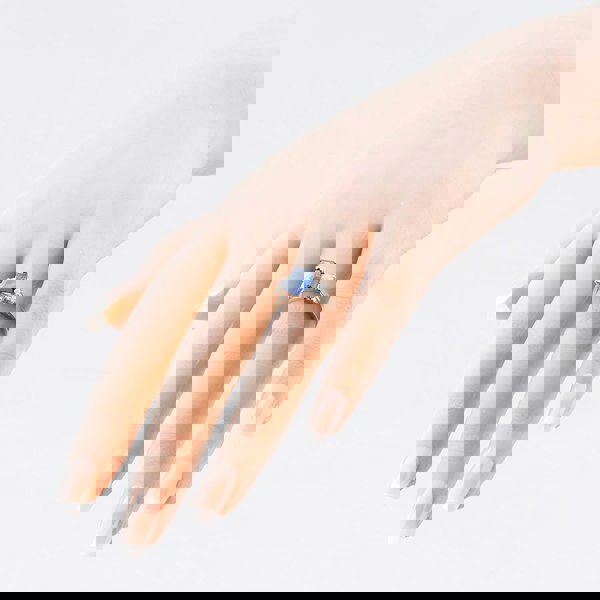 T. H. Baker Platinum 1.61ct Emerald Cut Sapphire & 0.50ct Brilliant Cut Diamond Shoulder Set Solitaire Ring 20180H