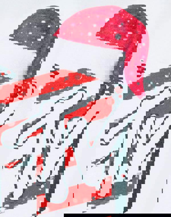 MTV Unisex White Santa Hat Short Sleeved T-Shirt