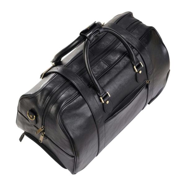Infinity Leather Genuine Leather Wheeled Holdall Duffle Travel Cabin Bag - Holt