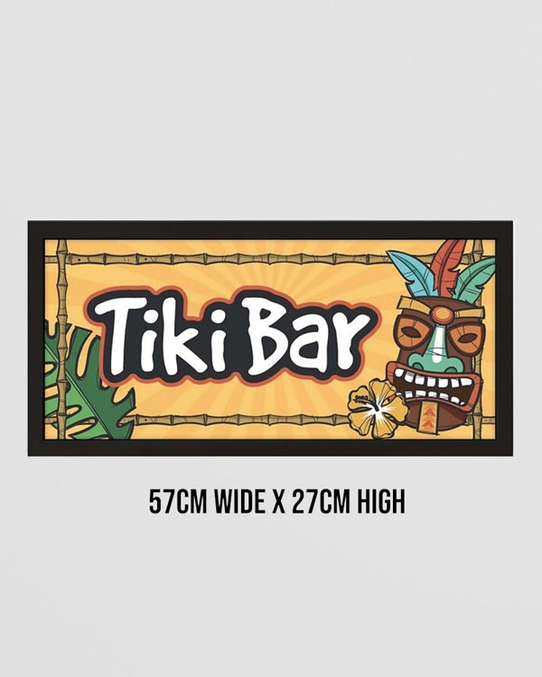 Tiki Bar Wall Art Framed Print. Tropical Vibes for Home Bars