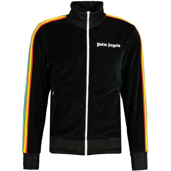 Palm Angels Chenille Track Jacket Black - chancefashionco