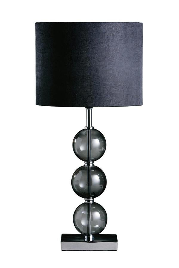Mistro Black Suede Effect Shade Table Lamp
