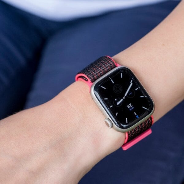 The Colourful Aura Apple Iwatch Watch Colourful Nylon Strap Band For Series 7 6 5 4 3 2 & SE - Brown