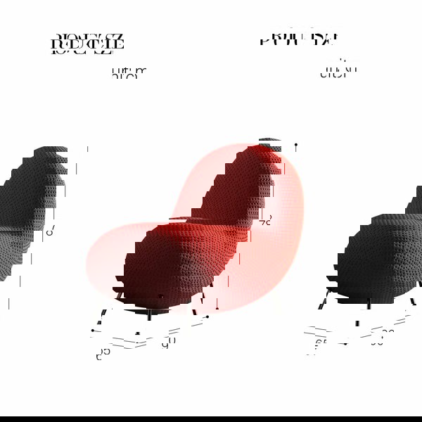 Cruz Baba Easy Chair, Lounge Chair, Red-Weilai Concept-Weilai Concept