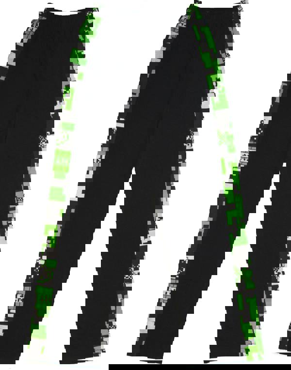 Minecraft Boys Green Creeper All-Over Print & Logo Short Sleeve Long Leg Pyjama Set