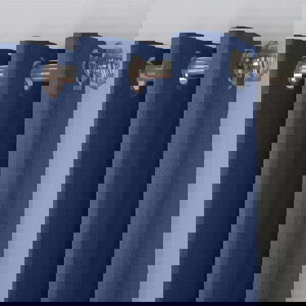 Luxury Living Linen Look Ring Top Blackout Curtains