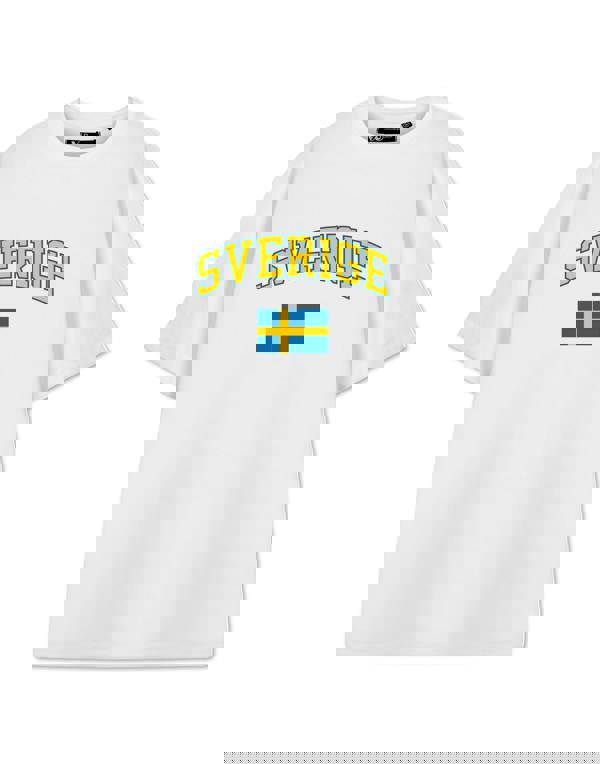 Show Me The Merch Unisex White Sweden Short Sleeved T-Shirt