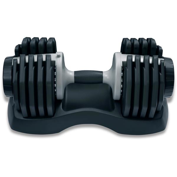 Homeology Urban25 Smart Adjustable Home Fitness Dumbbell from 2.5kg to 25kg Single Black Grey Training Weights
