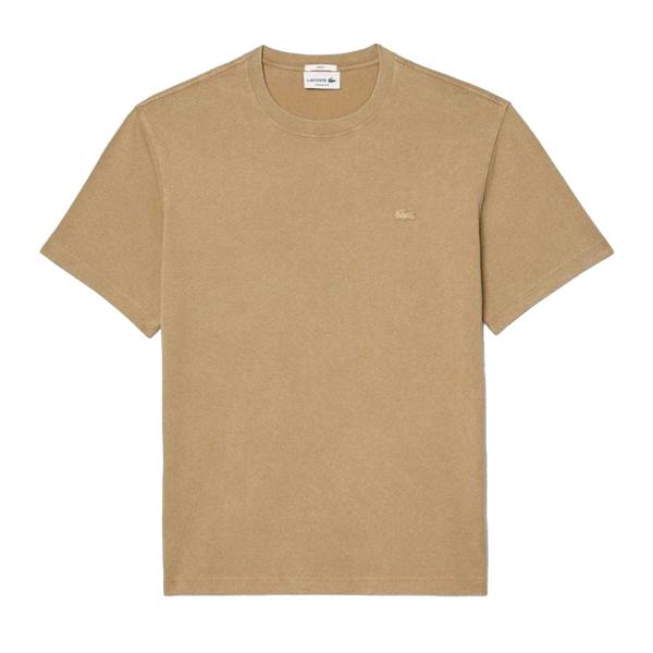 Lacoste Unisex Adult Heavy Cotton T-Shirt - Beige - 