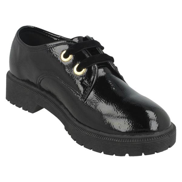 Spot On Girls Spot On Lace Up Mid Heel Shoes