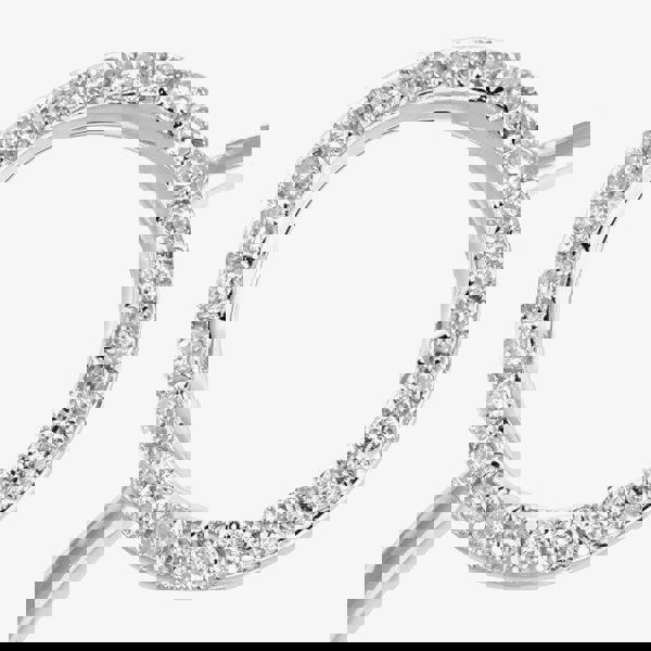 T. H. Baker 9ct White Gold Diamond Open Circle Ring DR1507W