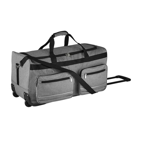 SOLS Voyager Rolling Travel Holdall Bag - Heather Grey