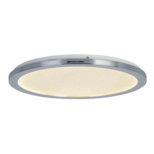 Pagazzi Lighting Addie Bathroom Chrome & Crystal LED Flush Ceiling Light