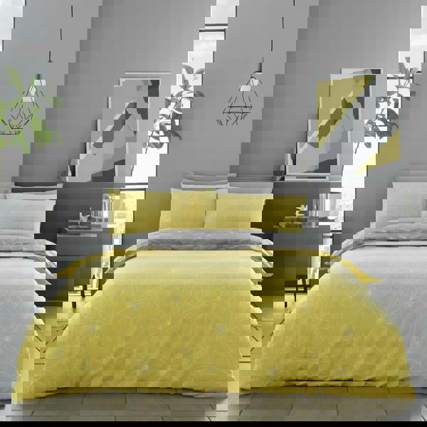 Smart Living Rex Duvet Cover and Pillowcase Set - Ochre