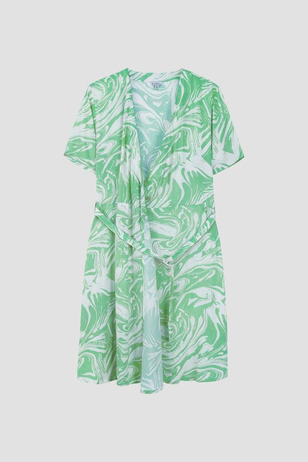 ENORSIA Fluid Printed Relax Fit Mini Dress