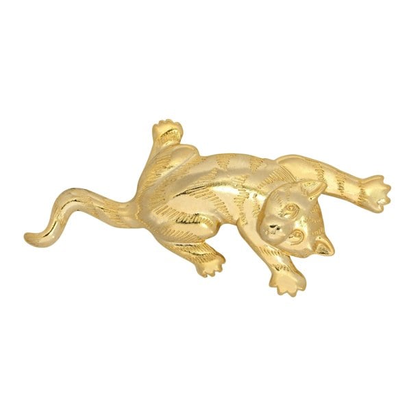 Gold Trip Vintage Gold Cat Brooch