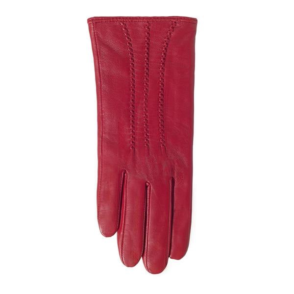 Quivano Womens Leather Gloves With 3 Stripe Detail