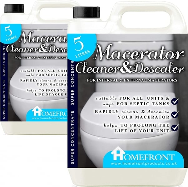 Homefront Macerator Cleaner & Descaler Cleans and Descales Internal and External Macerators 10L