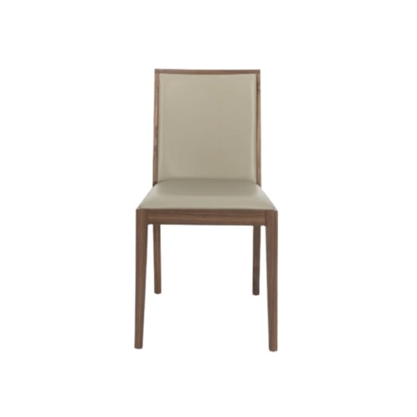 Lotus Dining Chair - Walnut and stone