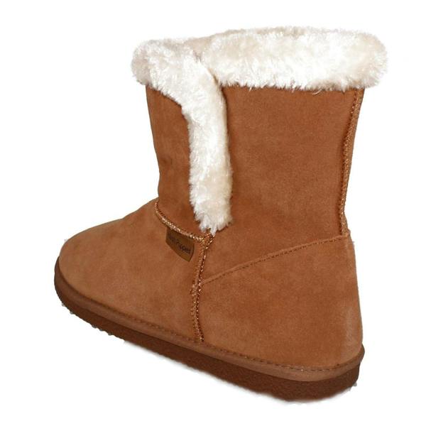 Hush Puppies Ladies Hush Puppies Fur Trim Slipper Boots Ashleigh