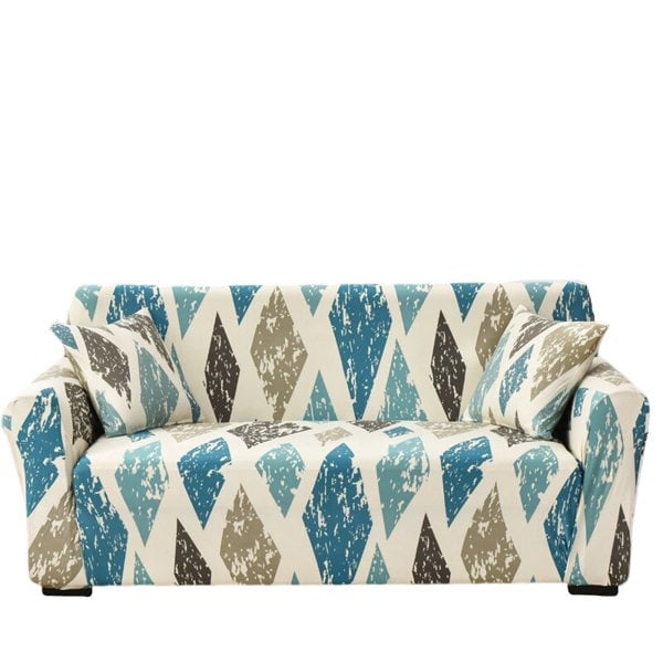 Anyhouz Anyseat 4 Seater Sofa Cover Khaki Blue Style and Protection For Living Room Sofa Chair Elastic Stretchable Slipcover