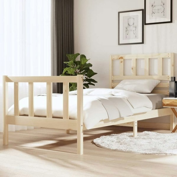 Berkfield Bed Frame 90x190 cm Single Solid Wood