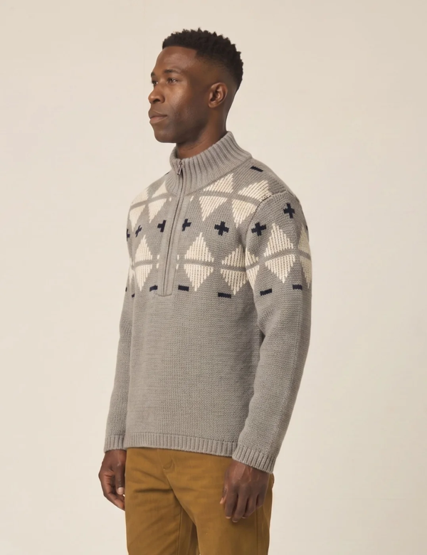 Peregrine Mountain Zip Neck Sweater
