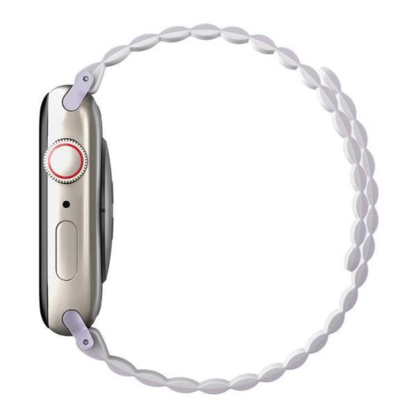 Uniq Revix Strap for Apple Watch 7/8/9/10/SE/SE2/Ultra 42/44/45/49mm White and Lilac - UNIQ-45MM-REVLILWHT