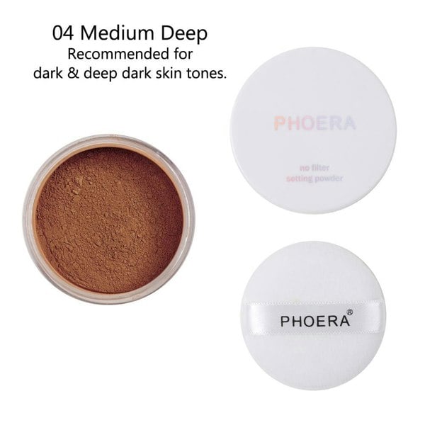 Phoera Loose Makeup Setting Matte Face Powder - Long Lasting Foundation Fixer & Blender