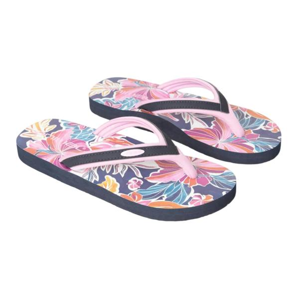 Animal Womens/Ladies Swish Flowers Flip Flops - Dusky Purple - 