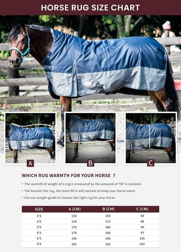 eQuitack 600D Outdoor Winter Lightweight Waterproof Horse Turnout Rug 0g No Fill Half Neck Nylon Lined Double Buckle Lavender/Purple