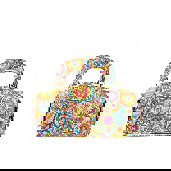 Embassy London Gazelle Mini - Signature Print - Women's mini bowling bag with handle and strap