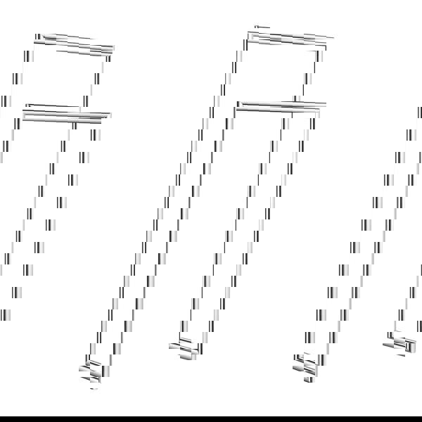 Polished stainless steel freestandinig double towel rail