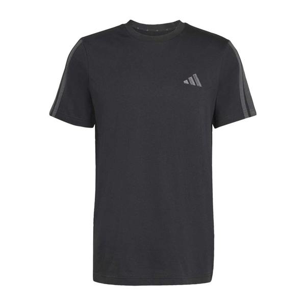 Adidas Mens 3 Stripes T-Shirt - Triple Black - 