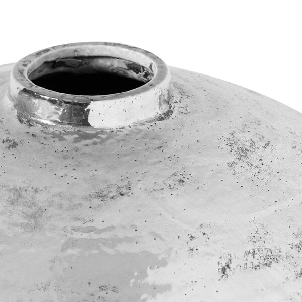 Wyld Haus Hammered Silver Ceramic Vase